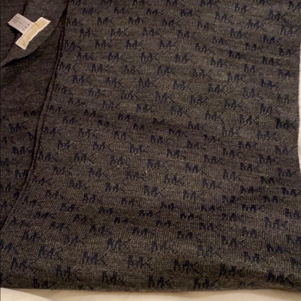 Michael Kors  Charcoal Navy Monogram Scarf